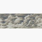 Artwork of a panoramic wallpaper mural featuring dramatic sculpted clouds in cream and shadowed navy hues