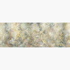 Artwork of a panoramic wallpaper mural featuring a light-filled botanical haze in pale lemon, soft cream, and whisper pink.