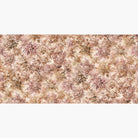 Artwork of a panoramic wallpaper mural featuring sunlit interior mural in saffron and dusky rose, soft painterly foliage.